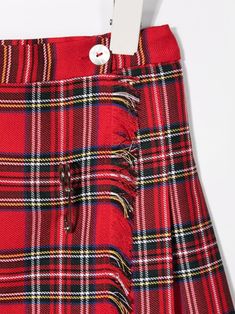 Red cotton blend check pleat mini skirt from SIOLA featuring check print, pleat detailing and button fastening. | Siola Check Pleat Mini Skirt Casual Red Pleated Skirt, Cheap Plaid Red Pleated Skirt, Cheap Red Pleated Skort, Cheap Red Pleated Skirt, Cheap Multicolor Pleated Mini Skirt, Red Pleated Skirt Short, Affordable Red Pleated Skort, Pleated Mini Skirt, Ballet Flat Shoes