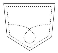 a drawing of a pocket for sewing