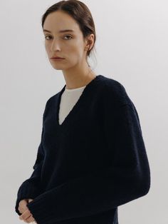 Composition : Wool 100%Color : Dark NavyCountry of Origin : KOREA Classic Navy V-neck Sweater, V Neck Sweater, Dark Navy, Vneck Sweater, Neck Sweater, Knitwear, Composition, V Neck, Navy