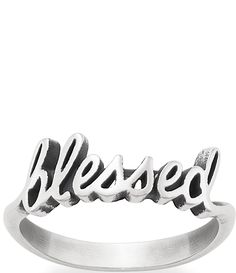 From James Avery, this ring features:sterling silverpair with other styles in the "Blessed" collectionMade in the USA. Pandora Bracelet Charms Ideas, James Avery Rings, James Avery Charms, Bday List, James Avery Jewelry, Hammered Silver Ring, Sterling Silver Jewelry Rings, Bracelet Charms, Pandora Bracelet Charms