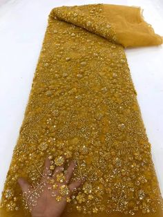 This high quality Fabric is measured in 5 Yards With Embroidered Beading and Sequin. It is soft, very delicate and beautiful. This high Quality Fabric is made with Fashion embroidered rhinestones can be used in making party wedding dresses, skirts, shawls, scarves and other other fashion apparels as you would like. Size : Length : 5 yards (180 inch). Width: 50 inch (Please allow slight deviation for the measurement data ,±1 inch) Material: 100% Polyester, Tulle Lace Fabric, Eco-Friendly embroide Lace Fabrics, Yard Lights, Elegant Blouse Designs, Tulle Fabric, Tulle Lace, Wedding Party Dresses, Lace Fabric, Party Wedding, Blouse Designs