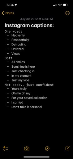 the instagram captions screen is shown in yellow and black, as well as an iphone