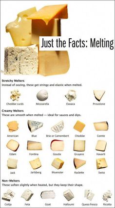 the different types of cheeses are shown in this poster, and it is also labeled with