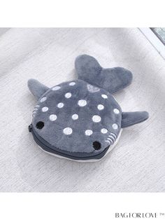 BagForLove - Adorable Cartoon Shark Coin Purse with Plush Design - Limited Edition Money Purse Wallets, Animal Composition, Earphone Pouch, Coin Organizer, Shark Plush, Table Layout, Shark Themed, Cute Whales, Border Box