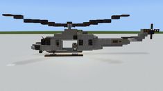 an image of a helicopter that is flying in the sky with no people around it