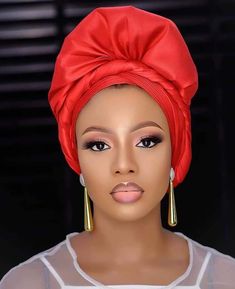 Aso Oke Styles, Black Bridal Makeup, African Hair Wrap, Hair Wrap Scarf, Makeup For Black Skin, Brown Skin Makeup, Beauty Make-up, Aso Oke