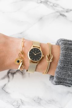 25 Mm Watch in Black With a Golden Mesh Strap, Classic Women's Wrist Watch, Black Wrist Watch, Black Leather Strap, Gold Women's Watch - Etsy Gold Minimalist Watch Accessories For Everyday, Adjustable Gold Watch With Round Dial, Minimalist Gold Watch With Adjustable Fit, Minimalist Adjustable Gold Watches, Everyday Gold Watch With Metal Dial, Minimalist Gold Watch Accessories, Gold Minimalist Watch For Everyday Use, Gold Minimalist Watch For Everyday, Trendy Gold Watch Accessories For Everyday Use