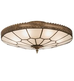 Meyda Tiffany - 191557 - Six Light Flushmount - Vincent - Craftsman Brown Honeycomb Ceiling, Glass Lighting Design, Art Glass Lighting, Dramatic Lighting, Design Statement, Honeycomb Pattern, Construction Process, Flush Mount Lighting, Lighting Sale