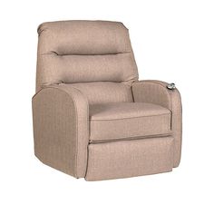 the recliner chair is upholstered and ready to be used in any room