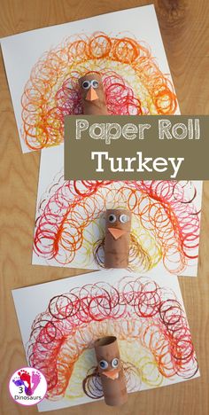 paper roll turkey craft for kids to make