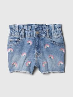 babyGap Just Like Mom Ruffle Denim Shorts | Gap Denim Ideas, Stretch Denim Shorts, Gender Equality, Support People, Baby Gap, Toddler Outfits, Stretch Denim, Baby Clothes, Gap