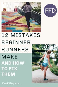 a woman running up stairs with the words, how to fix them and what to do