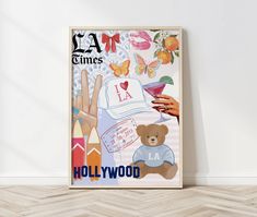 Los Angeles Wall Art, College House, Trendy Wall Art, Travel Prints, Digital Art Prints, Los Angeles California, Wall Printables, Etsy Wall Art, Game Room