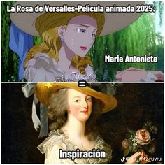 two pictures with the same caption in spanish and an image of a woman wearing a hat