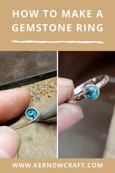 Gemstone Rings Diy, Cabochon Tutorial, Silversmithing Tutorials, Stone Settings Jewelry, Bezel Set Cabochon, Silversmithing Jewelry, Jewelry Making Rings, Jewelry Making Cord, Metal Jewelry Making