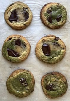 chocolate chip cookies on a baking sheet ready to be baked