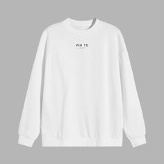 Part of the Whte01 Collection, the 'Minimal Sweater' features a embroidered Whte logo in black on the chest. Made from 100% luxurious 100% Terry Cotton, all our sweaters are super soft to the touch and perfect for everyday wear. Oversized Fit. Minimal Sweater, Dark Sweater, Gothic Font, White Minimal, Gothic Fonts, Traditional Fashion, All Black Outfit, White Sweaters, Combed Cotton