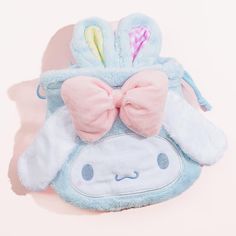 These super kawaii Cinnamoroll pouches were made to celebrate the Easter season! Each one showcases Cinnamoroll dressed up as the easter bunny. Use these pouches to store your charms and other nicknacks. Pouches feature drawstring closures Total of 2 pouches in the set Cute Pink Bunny Design Bags, Cute White Bag With Bunny Design, Kawaii Blue Bag For Gift, Kawaii Blue Bag Perfect For Gifts, Kawaii Blue Bag For Gifting, Blue Kawaii Bag For Gift, Cute Light Blue Bag For Gift, White Kawaii Pouch Gift, White Kawaii Pouch As A Gift