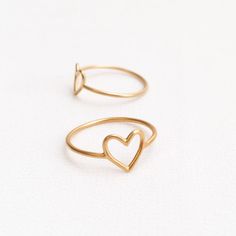 This adorable and dainty open heart ring is the perfect gift for you or someone special. xoThis wire ring is the perfect way to say "I love you"!- Listing is for ONE(1) Open Heart Ring. - All metal components are sterling silver, 98.5% pure gold plated over sterling silver. SHOP + MORE RINGS Open Heart Ring, Silver Heart Ring, Wire Ring, Wire Rings, Silver Shop, Open Heart, One 1, Love Ring, Jewelry Inspo