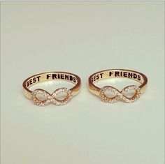 Bff Rings, Best Friend Rings, Friend Things, Bff Jewelry, Friend Rings, Bff Necklaces, Friend Jewelry, Best Friend Jewelry