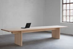 Edi Table by Nikari, showing edi table in live shot. Plywood Diy, Plywood Projects, Big Table, Futuristic Furniture, Contemporary Furniture Design, Plywood Furniture, Scandinavian Furniture, Colorful Furniture, Furniture Design Modern