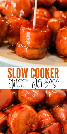 slow cooker sweet kielbasa is the perfect appetizer for any occasion