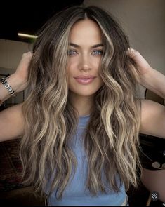 Summer Brunette Hair Balayage Sun Kissed, Level 7 Hair Color, Bronze Balayage, Blonde Hair With Roots, Darker Hair, Bronze Hair, Bronde Hair, Color Formulas