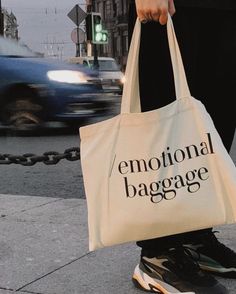 Sacs Tote Bags, 타이포그래피 포스터 디자인, Living In London, Emotional Baggage, Sac Week End, Eco Bag, Canvas Designs, 가을 패션, Sabrina Carpenter