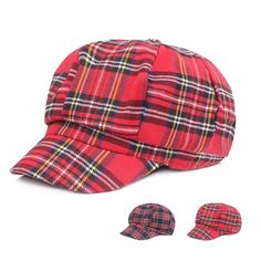 **We accept credit card payments via PayPal. No need to register for a PayPal account. Just choose "PayPal" as payment option upon checkout. then click "pay using debit or credit card" at the PayPal page.PRODUCT DETAILS:Material: CottonSize: 55-58cm Casual Plaid Flat Cap, Casual Plaid Hat With Curved Brim, Plaid Beret, Newsboy Cap Women, Mode Hip Hop, Egirl Clothes, British Women, Sun Visor Hat, Stylish Caps