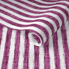 a purple and white striped fabric