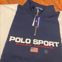 Polo Sweatshirt Sporty Blue Sweatshirt With Embroidered Logo, Blue Sports Top With Logo, Blue Sports Sweatshirt With Embroidered Logo, Blue Sweatshirt With Embroidered Logo For Sports, Blue Short Sleeve Sweatshirt For Streetwear, Sporty Blue Short Sleeve Sweatshirt, Blue Short Sleeve Sporty Sweatshirt, Polo Ralph Lauren Sweater, Polo Sport Ralph Lauren