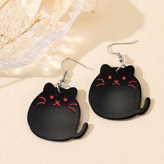 This Unique Pair Is A Wonderful Addition To Your Wardrobe And Your Style; Sure To Get Lots Of Compliments! Great For Halloween Or Anytime! Gsunq550200mb7c Black Cat Ears Jewelry With Cat Design, Novelty Black Jewelry With Cat Design, Black Novelty Jewelry With Cat Design, Novelty Black Cat Design Jewelry, Trendy Black Jewelry With Cat Design, Black Cat Design Novelty Jewelry, Halloween Black Cat Design Jewelry, Black Cat Ears Earrings For Party, Black Cat Design Earrings For Halloween