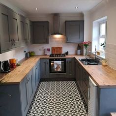 the kitchen is clean and ready for us to use in its new owner's home