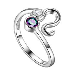 PRICES MAY VARY. ❤ Featuring a sparking mystic topaz with the zodiac sign. Such a stylish and cute zodiac ring. It's chic, elegant and trendy. It's perfect for all ages and as a gift. Wear your zodiac sign constellation on your finger with this beautifully designed ring. ❤ Genuine 925 sterling silver. Safe for sensitive skin. Strict health standards guarantee your daily wearing. The products are tarnish-free, nickel-free, lead-free, and cadmium-free, which is not harmful to your health. ❤ Honor Scorpio Ring, Constellation Ring, Zodiac Rings, Cleaning Silver Jewelry, Special Gifts For Her, Zodiac Jewelry, Celestial Jewelry, Jewelry Birthday, Mystic Topaz