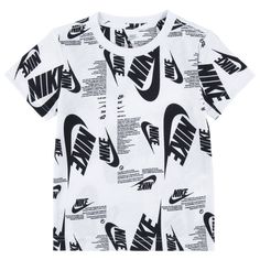 A simple classic. Dress up your toddlers to keep them ready for all things fun and games in the Nike Futura T-Shirt. Crafted from soft cotton, this T-shirt boasts a dual-color Futura logo filled with playbook scribbles for a kid-friendly update on a classic. It's game on for your baby boys. 100% cotton. Imported. Nike Futura T-Shirt - Boys' Toddler - White / Black. Stylish Men Casual, Fun And Games, Top Graphic Tees, Game On, Classic Dress, Boys Shirts, Cool Tees, Stylish Men, Nike Sportswear