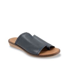 Bueno-Dulla Wedge Sandal The Dulla wedge sandal from Bueno is both stylish and practical. Be it the asymmetrical topline or the contrasting wedge, looking good becomes easy in this leather sandal. Leather Slides With Arch Support And Wedge Heel, Leather Wedge Sandals With Arch Support For Beach, Leather Wedge Sandals With Toe Loop, Leather Wedge Sandals With Toe Loop And Leather Footbed, Chic Leather Wedge Sandals With Arch Support, Casual Leather Wedge Sandals With Toe Loop, Leather Wedge Heel Mules For Vacation, Leather Mules With Wedge Heel For Vacation, Modern Beach Wedge Sandals With Single Toe Strap