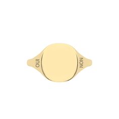 Engraved Text: Oui Non Dedicated to the inimitable Franca Sozzani, former editor-in-chief of Vogue Italia. Classic, sleek design Stackable, and perfect as a pinky ring. 14k or 18k solid yellow gold Comfort Fit Suitable for any finger Handmade in Los Angeles 2 Fonts Available The Squared Signet Ring was designed to fulfill Dahlia’s idea of a perfectly femasculin classic signet ring found in an old drawer at a grandparent‘s house and resized. Diamond Clothing, Franca Sozzani, Diamond Ear Cuff, Old Drawers, Studded Necklace, Jewelry Rings Diamond, Chain Anklet, Vogue Italia, Anklet Bracelet