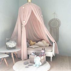 Product Description Description: - Fairy princess style - bed canopy mosquito net / play tent / bed curtain / bed gauze curtain , kids playhouse/ bedroom decoration ornament - 240cm height Mosquito net with gauze curtain : keeping all flying bugs, mosquitoes, insects away for baby have a more peaceful sleep - 60cm/23inch in diameter - a dome bed canopy & play tent：provide kids a corner to sleep, read books and play & creates a room-in-room feeling. - Lightweight, durable and machine washable net Crib Tent, Kid Bedding, Baby Bed Canopy, Baby Crib Canopy, Girls Bed Canopy, Beautiful Bed Designs, Kids Bed Canopy, Princess Canopy Bed, Kid Kid