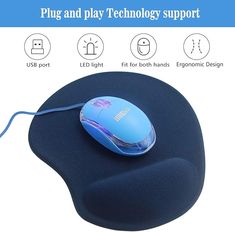 the mouse pad has a cord attached to it