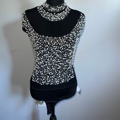 Bless Couture Bodysuit With Pearls/ Size Large/ New Never Worn Black Tank Top Bodysuit, Bodycon Bodysuit, Tank Top Bodysuit, Mock Neck Bodysuit, Hot Miami Styles, Square Neck Bodysuit, Bodysuit Top, V Neck Bodysuit, Black Corset