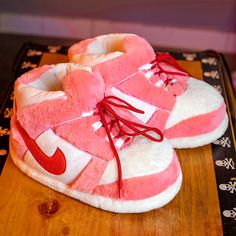 Sneaker Slippers – Luxandluxy Personalized Slippers, Fluffy Shoes, Preppy Shoes, Pretty Shoes Sneakers, Cute Nike Shoes, Pink Valentines, Cute Nikes, Sneaker Slippers, Winter Sneakers