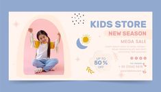 Childish Clothes, Baby Siting, Kids Banner, Website Banner Design, Store Banner, Kids Logo Design