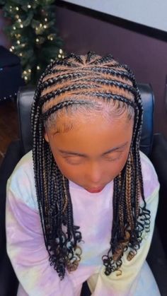 Kid Knotless Braids, Cute Hair Braids, Hairstyles For Kids Braids, Hairstyles Braids Easy, Kid Braids, Braids Easy, Black Kids Braids Hairstyles