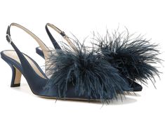 Sam Edelman Bianka Feather | Zappos.com Fairy Bride, Feather Shoes, Fall Fairy, Feather Heels, Classy Wear, Kitten Heel Pumps, Shoes Heels Pumps, Slingback Pump, Sandal Fashion