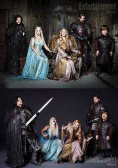 the cast of game of thrones posing for pictures