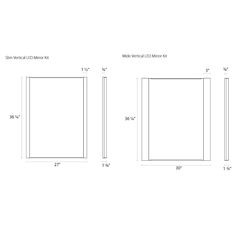 an image of the front and back side of a cabinet with measurements for each door