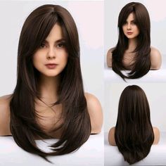 Haircut Inspo Side Part, Side Part Haircuts Long Hair, 2000s Side Part Hair, Hair Inspo Front View, Early 2000s Haircuts Long, Brunette Hair Side Part, Side Partition Haircut Women, Side Bangs Haircut Long, Y2k Layers Hair