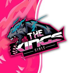 the angry girls logo on a pink and white background with an animal's head