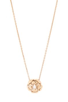 Chanel 2023 Cam Extrait De Camelia 18k Gold Necklace. This item is in great condition.Drop: 8" Brand = Chanel Color = 18k Gold Condition = Great Item Number: 1227-68 Item ID: 167824 Category: Necklace