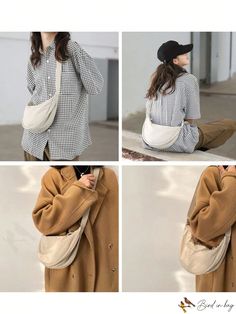 BirdinBag - Nylon Crescent Crossbody Bag: Compact, Lightweight Shoulder Bag for Women Casual Shoulder Canvas Bag With Mobile Phone Pocket, Casual Nylon Crossbody Hobo Bag, Casual Beige Canvas Bag With Mobile Phone Holder, Casual Beige Canvas Bag With Mobile Phone Pocket, Casual Beige Nylon Bag, Casual Nylon Shoulder Bag For Daily Use, Casual Solid Color Shoulder Baguette Bag, Casual Nylon Shoulder Bag For Everyday Use, Casual Baguette Bag With Removable Pouch